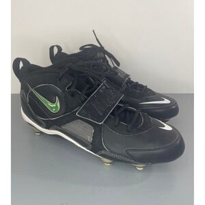 Men's Nike Black Football‎ Cleats Mid Strap Size 11.5 Athletic Shoes 354046-011